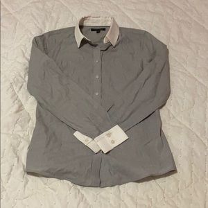 banana republic white collar button down